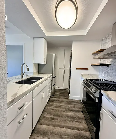 The fully remodeled kitchen