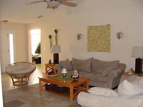 Spacious living room with vaulted ceilings
