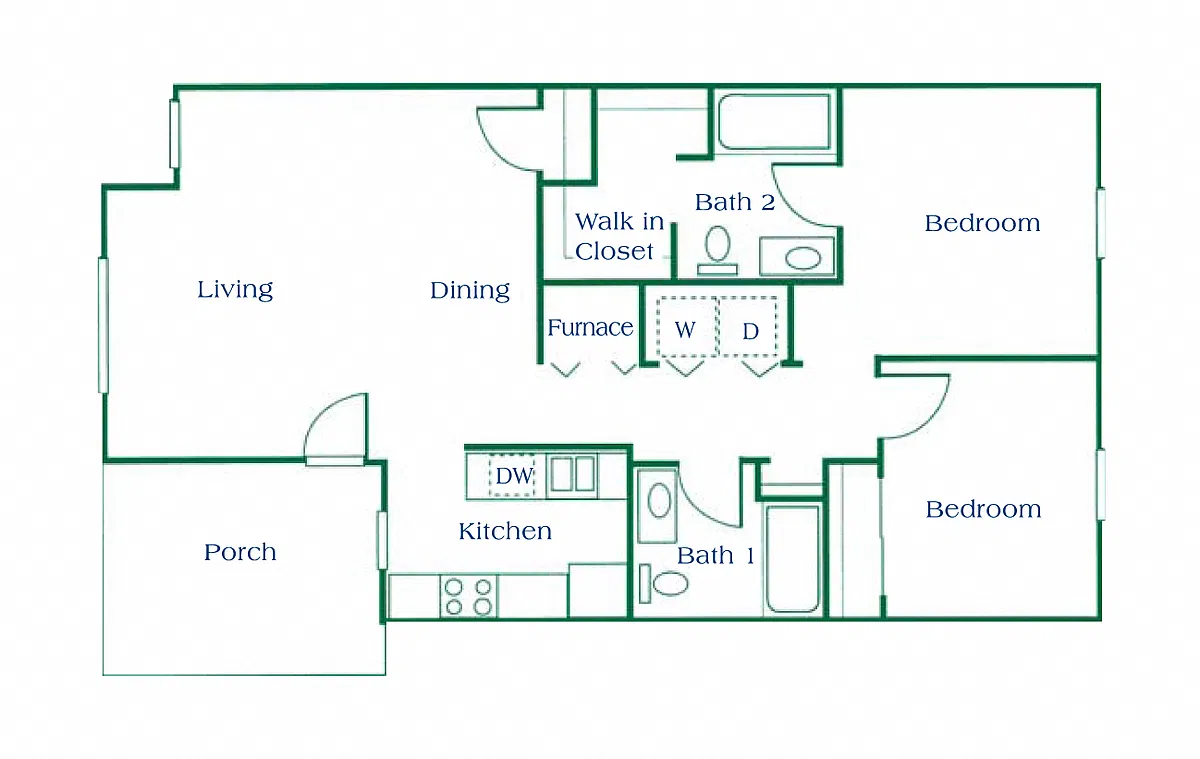 Floor plan Two Bedroom