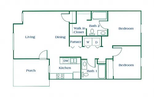 Floor plan Two Bedroom