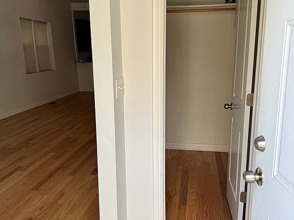 Entry with walk in coat closet