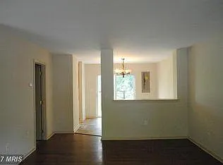 Hardwood floors in living room.