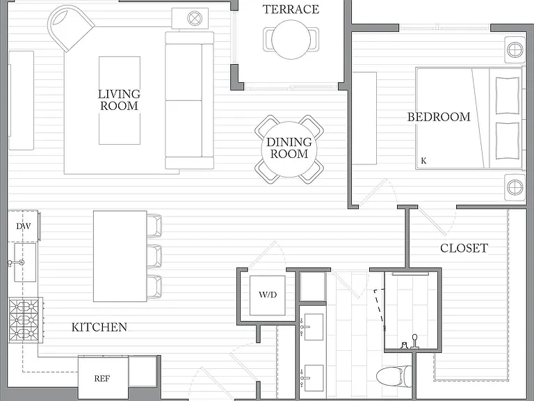 1Q | 1bed 1 bath 1Q | 1bed 1 bath