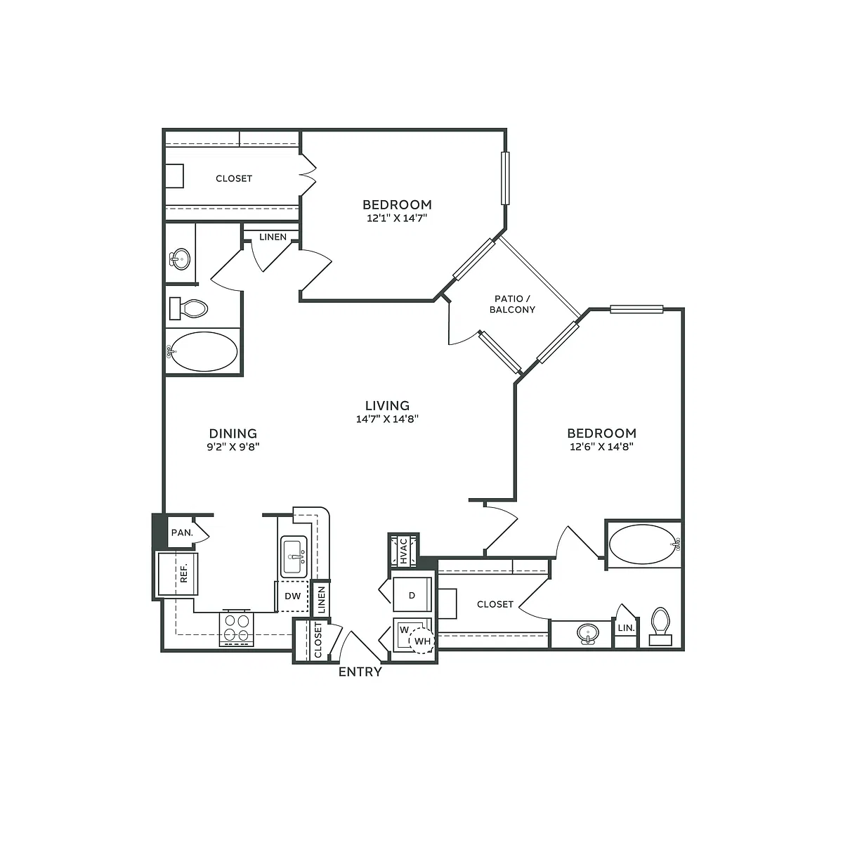 Floor plan B2 Renovated