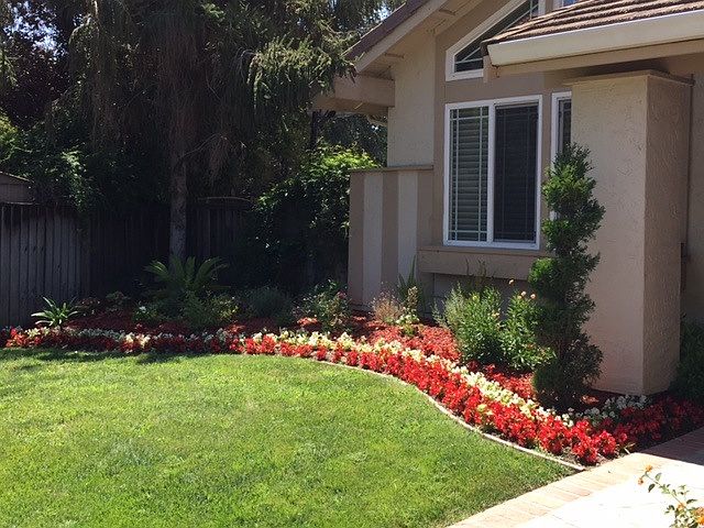 Beautiful landscaped entrance