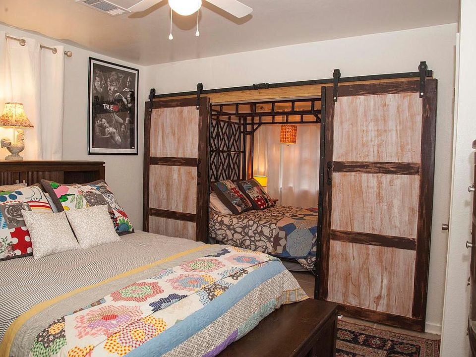 Foreground bedroom is 'Desire' (middle of house) & back bed