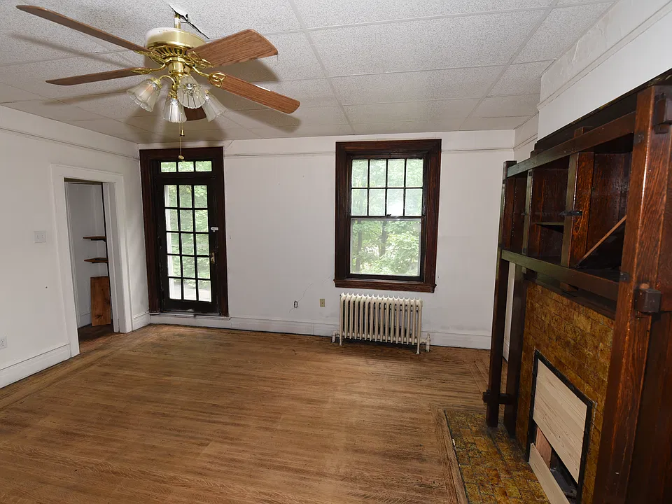 Master bedroom with entrance into the living room.