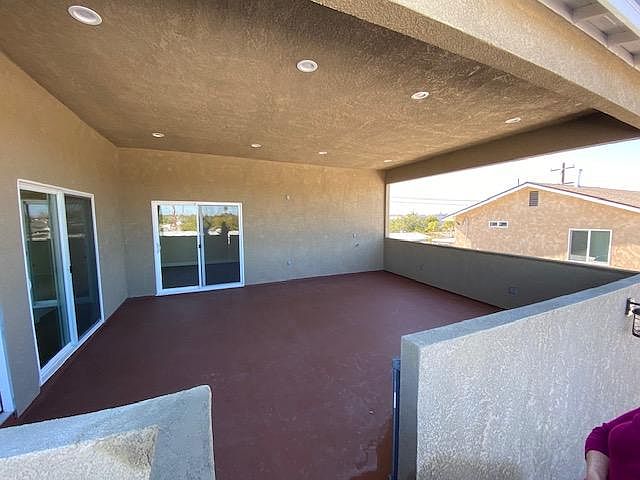 Private patio with views