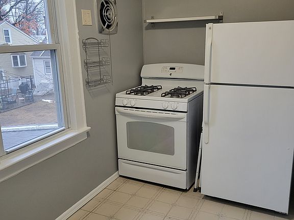 Apartment size fridge and stove