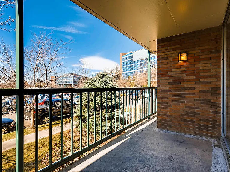 Our Apartment Balcony/Patio at Scandia Apartments in Englewood, Colorado