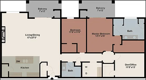 Floor plan The Crane with Den 3030-A