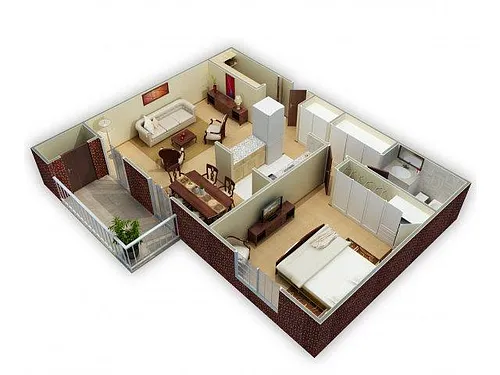 Floor plan 1 Bedroom