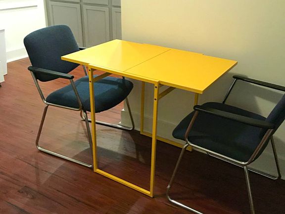 Kitchen has room for a table