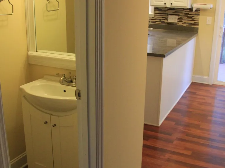 Half bath off family room