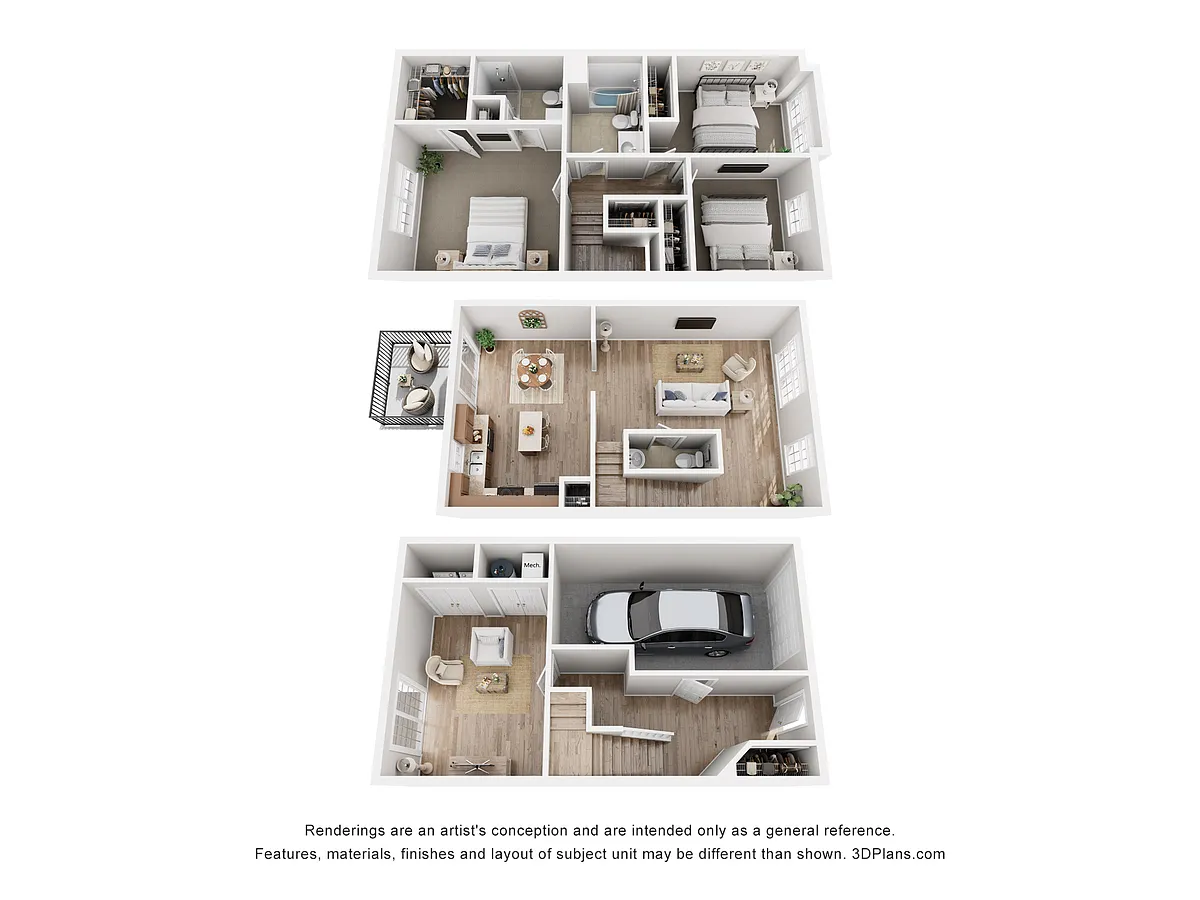 Floor plan Twinleaf Townhome