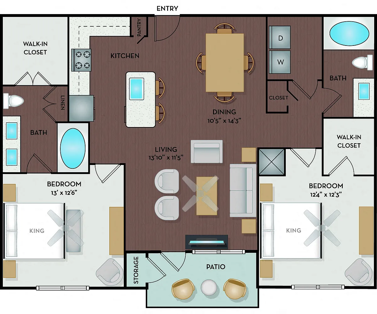 Floor plan Rutland I, II, III & IV