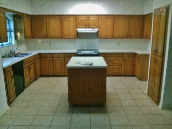 large kitchen with island