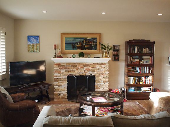 Fireplace in living room