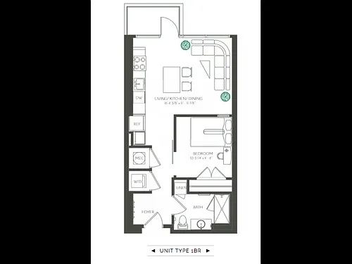 Floor plan One Bedroom
