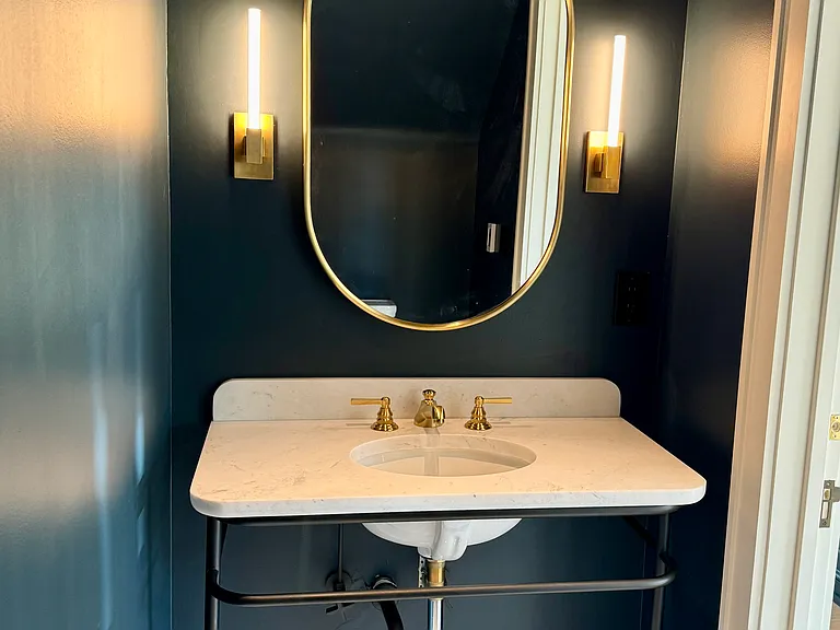 First floor powder room