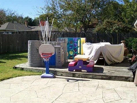 playset and patio
