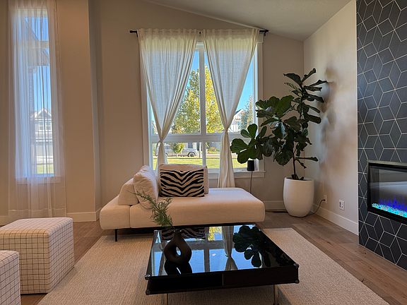 living room showing outside field