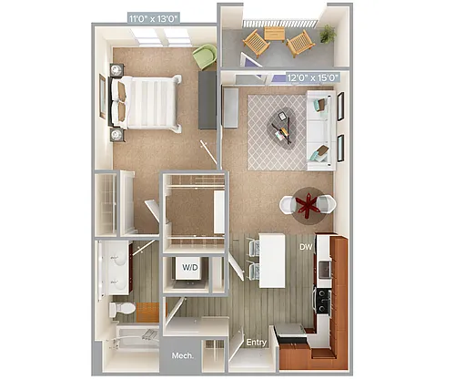 Floor plan A1-2-718