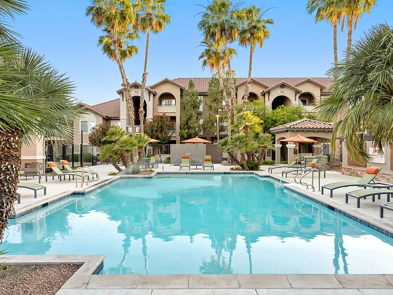 Soak up the sunshine by the sparkling pool