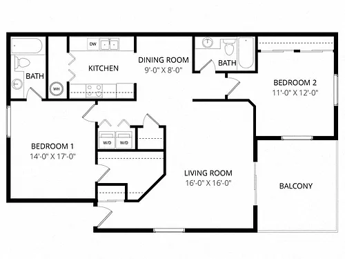Floor plan 2X2