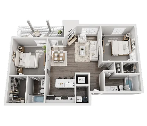 Floor plan Two Bedroom