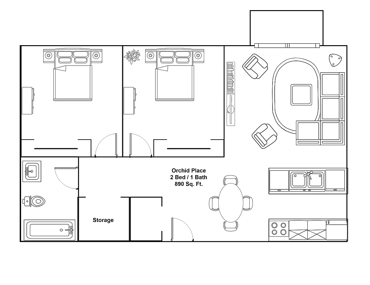 Floor plan 2 Bedroom