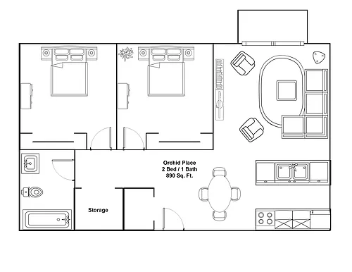 Floor plan 2 Bedroom