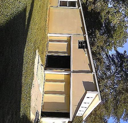 barn side with doors open