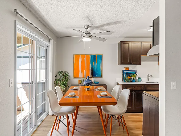 Experience modern elegance with this beautifully designed dining area, perfect for gatherings.