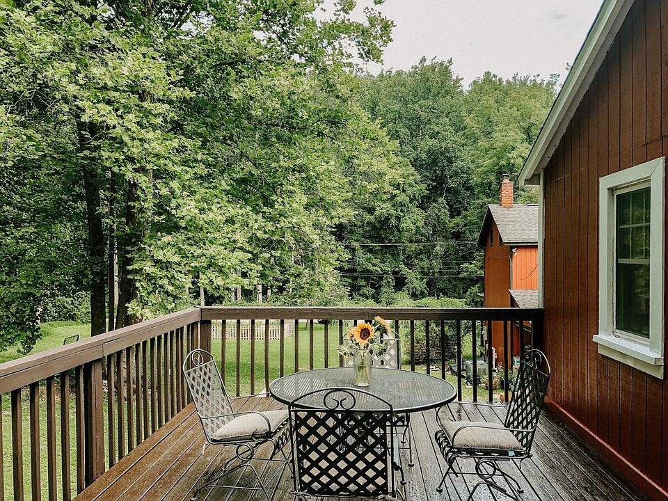 Tenant's patio with outdoor furniture.