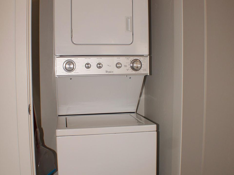 Stacked washer and dryer