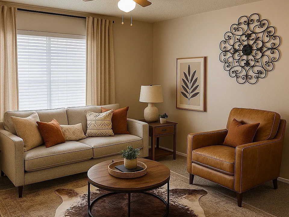 ONE BEDROOM FLOOR PLAN LIVING ROOM