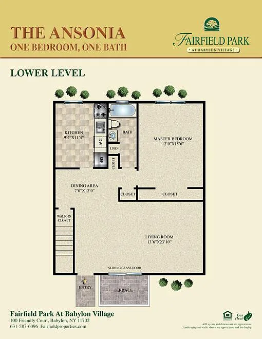 Floor plan The Ansonia Lower