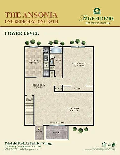 Floor plan The Ansonia Lower