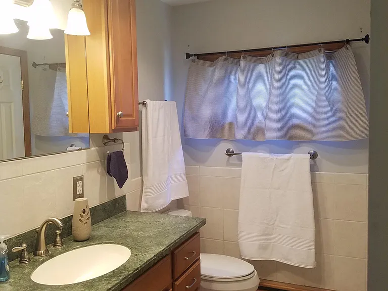 Full size main bath with tub/shower