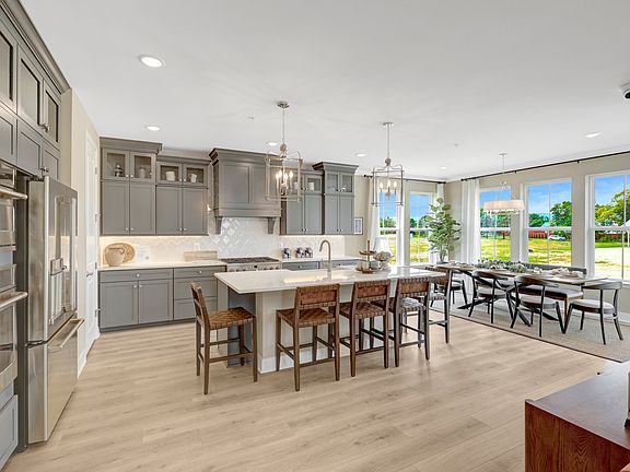 Kitchen with pendant lighting