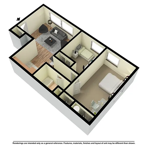 Floor plan 2 Bed Large