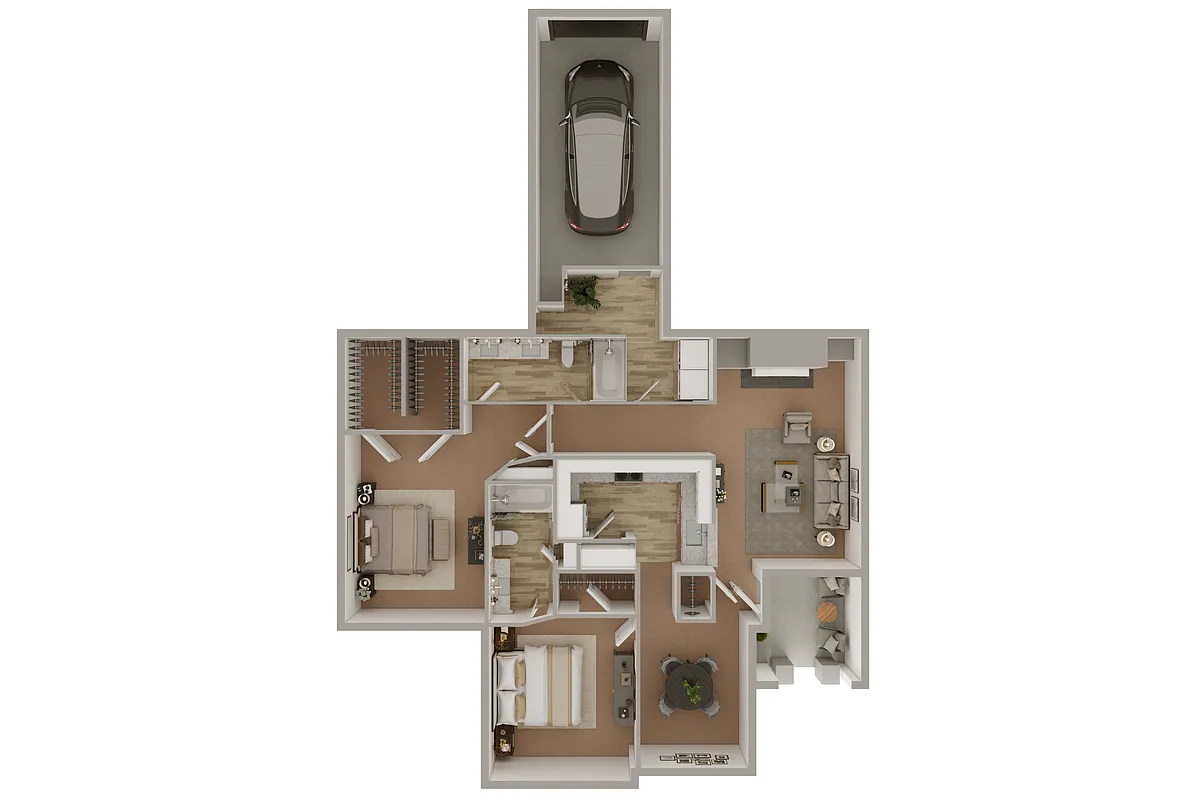 Floor plan 2 Bedroom 2 Bath