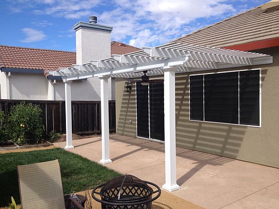 Backyard pergola