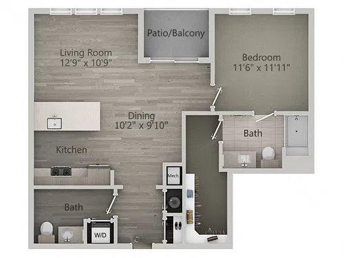 Floor plan Sandy Neck (1br_e)