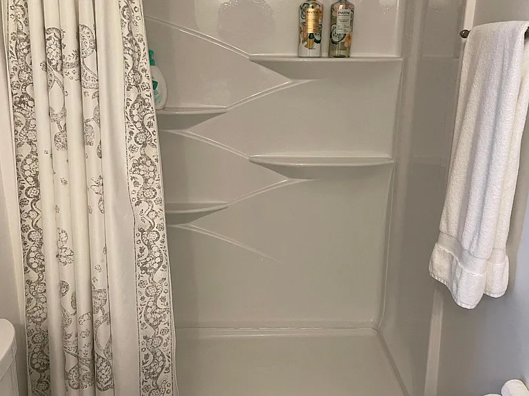 Shower in bathroom