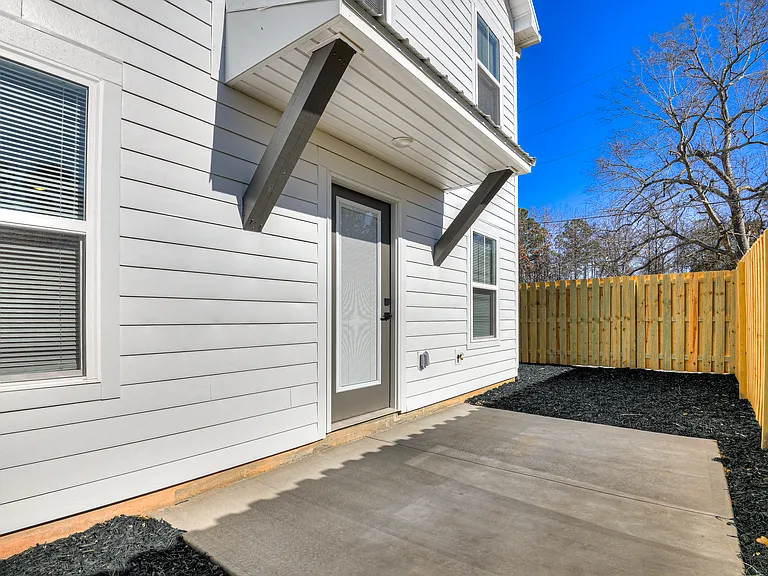 Patio facing backdoor