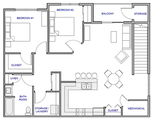 Floor plan 2 Bed- A