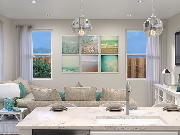 The Kitchen overlooks the open layout for easy entertaining while cooking