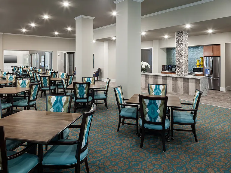 Enjoy meals, games, and events in our versatile community dining space